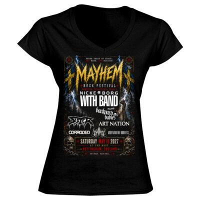 2027 Festival - Single Side Saturday Lineup - GD78 Softstyle® Ladies' V-Neck T-Shirt Thumbnail